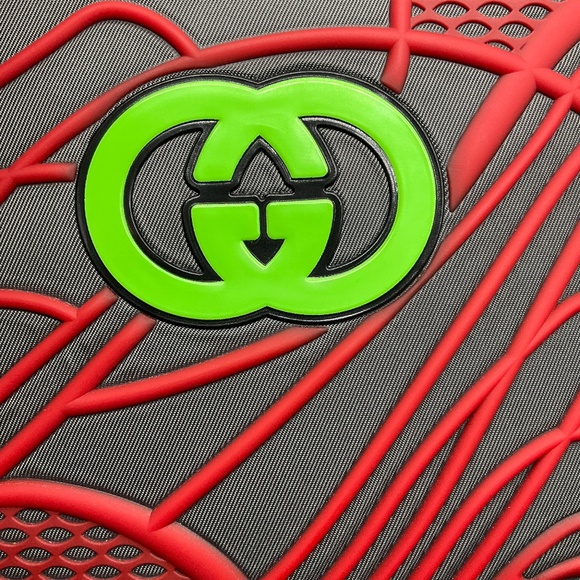 GUCCI GREY / RED / GREEN MULTI GG NYLON BACKPACK main image 11